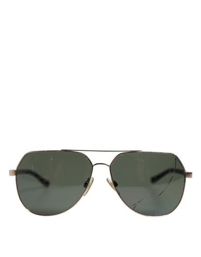 Dolce & Gabbana Black 18K Gold Plated Polarized Steel DG2133K Sunglasses
