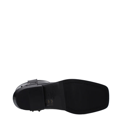 Valentino Garavani Black Leather Ankle Boots