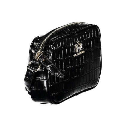 La Martina Black Polyurethane Women Shoulder Bag