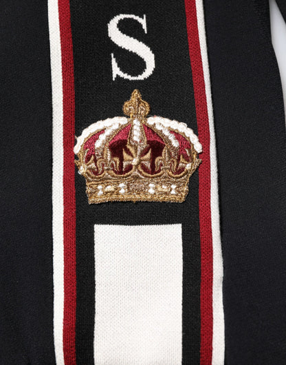 Dolce & Gabbana Black DG King Full Zip Sweatshirt  Sweater