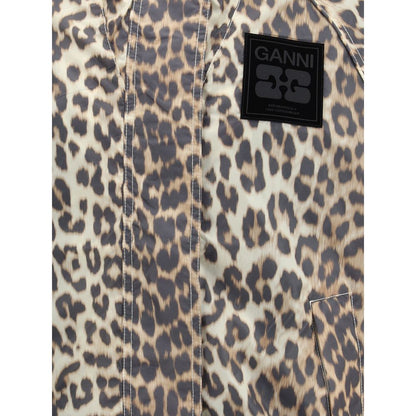 Ganni Multicolor Nylon Rain Coat