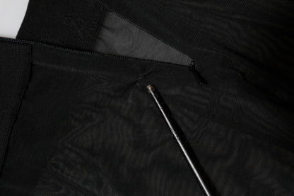Dolce & Gabbana Black Nylon Leggings Stretch Pants
