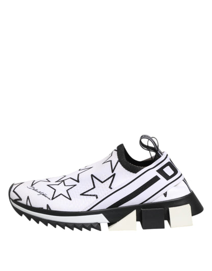 Dolce & Gabbana White Stars Sorrento Low Top Sneakers Shoes