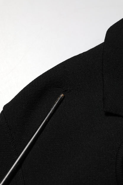 Dolce & Gabbana Black Viscose Single Breasted Blazer Jacket