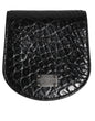 Dolce & Gabbana Black Exotic Skin Coin Condom Case Holder Pocket Wallet