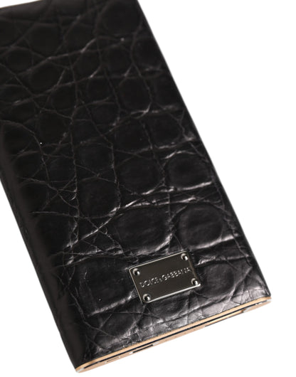 Dolce & Gabbana Black Leather Exotic 3000mAh Power Bank Charger USB