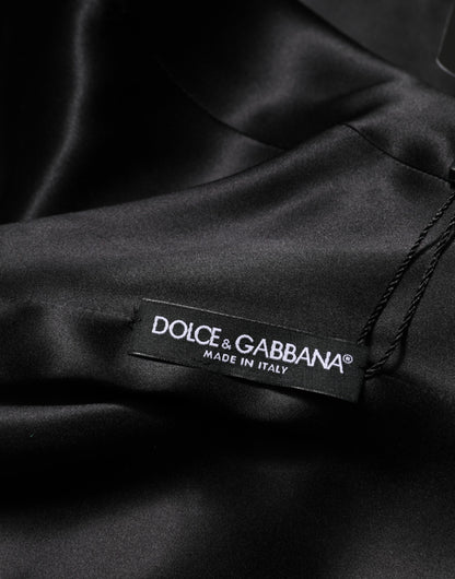 Dolce & Gabbana Green Viscose Acetate Mini Long Sleeve Dress
