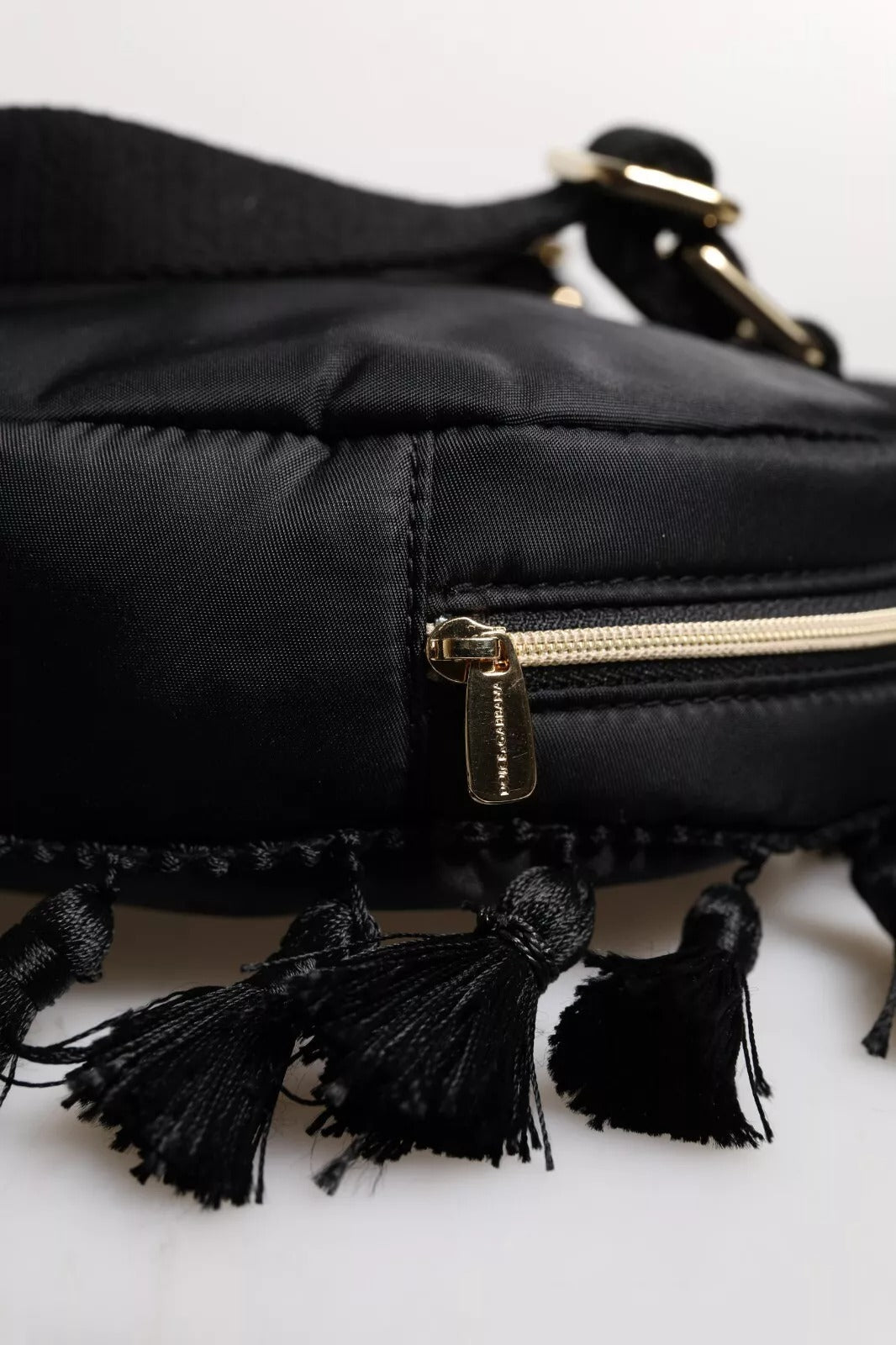 Dolce & Gabbana Black Heart L'Amore Patch Embellished Kids Backpack