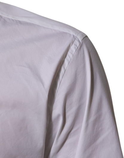 Dolce & Gabbana White Cotton MARTINI Formal Men Dress Shirt