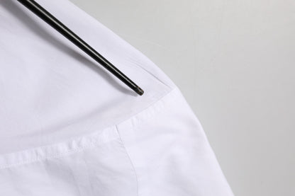 Dolce & Gabbana White Cotton GOLD DGPatch Formal Dress Shirt
