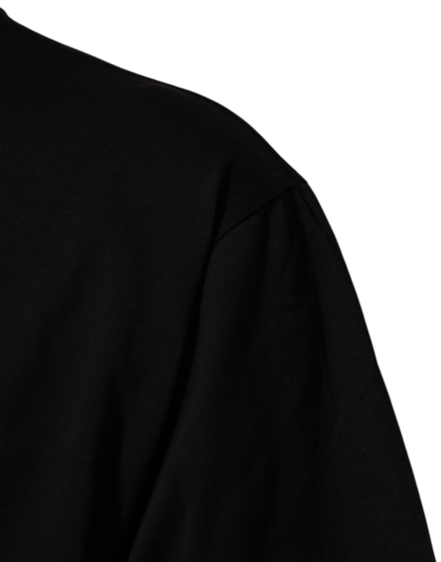 Dolce & Gabbana Black Logo Print Cotton Men Crew Neck T-shirt