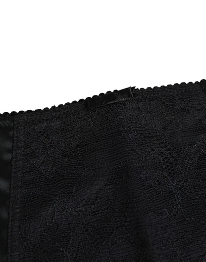 Dolce & Gabbana Black Silk Stretch Slip Cycling Women Underwear