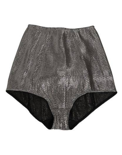 Dolce & Gabbana Gray Silk Stretch Slip Girdle Panty Underwear