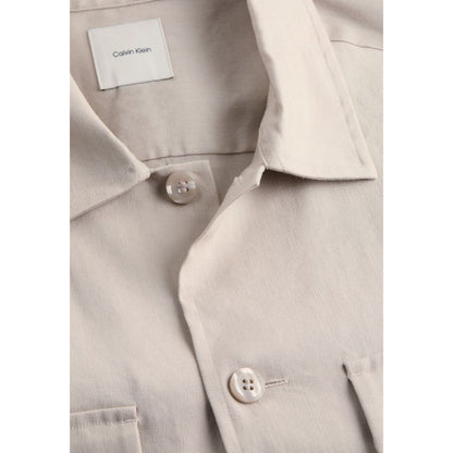 Calvin Klein Beige Lyocell Coat