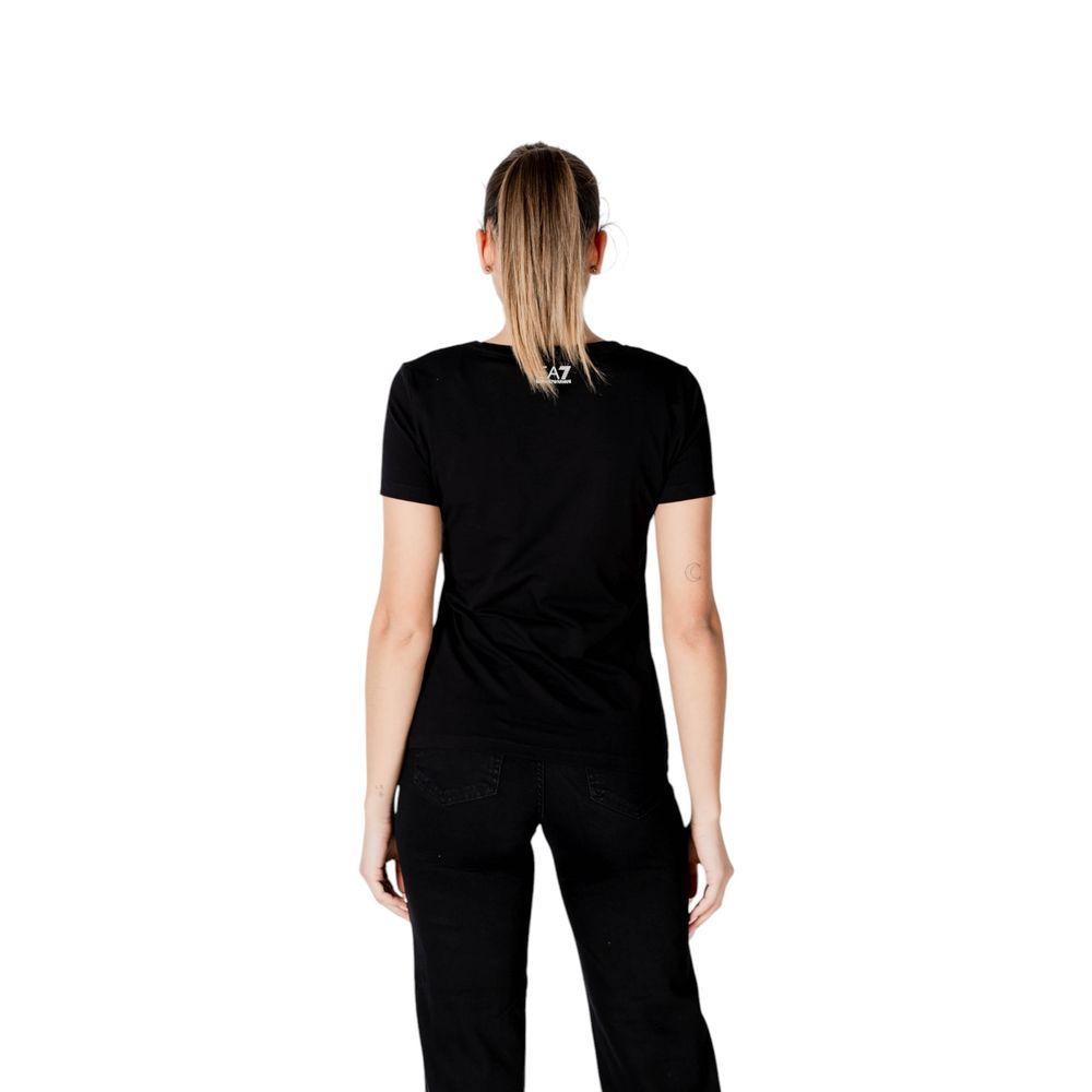 EA7 Emporio Armani Black Cotton T-Shirt
