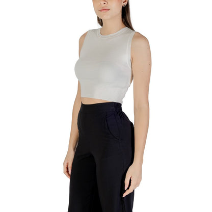 Jacqueline De Yong White Viscose Tank Tops
