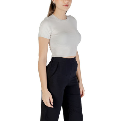 Jacqueline De Yong White Viscose Bodysuit