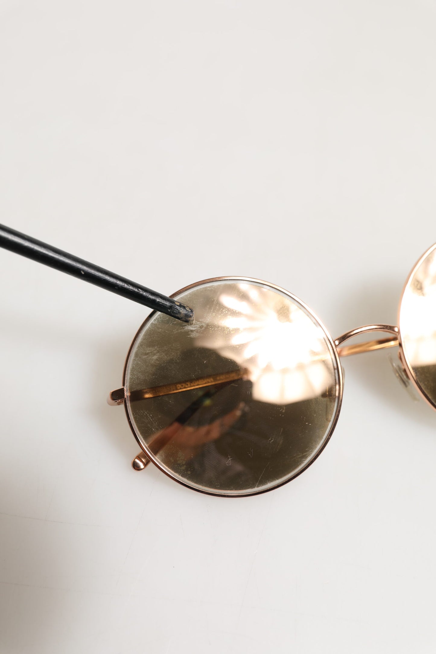 Dolce & Gabbana DG2215K Gold Metal Round Shades Eyewear Sunglasses