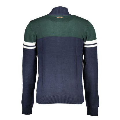 Gianmarco Venturi Blue Cotton Men's Cardigan