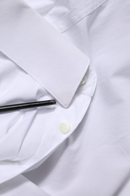 Dolce & Gabbana White Cotton GOLD Formal Men Dress Shirt