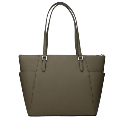 Michael Kors Green Leather Shoulder Bag