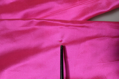 Dolce & Gabbana Pink Silk High Waist Dress Trousers Pants