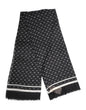 Dolce & Gabbana Black Crown Cashmere Neck Wrap Shawl Scarf