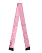 Dolce & Gabbana Pink Silk Fringes Neck Wrap Foulard Scarf