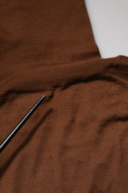 Dolce & Gabbana Brown Cashmere Turtle Neck Pullover Sweater