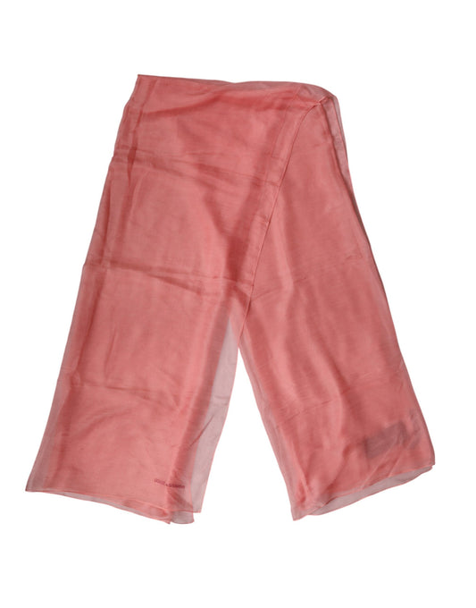 Dolce & Gabbana Light Pink Stole Neck Wrap Shawl  Scarf