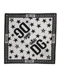 Dolce & Gabbana White DG Crown Print Square Foulard 52cm x 50.5cm Scarf