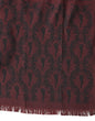 Dolce & Gabbana Maroon Patterned Silk Wrap Foulard Men 133cm x 22cm Scarf