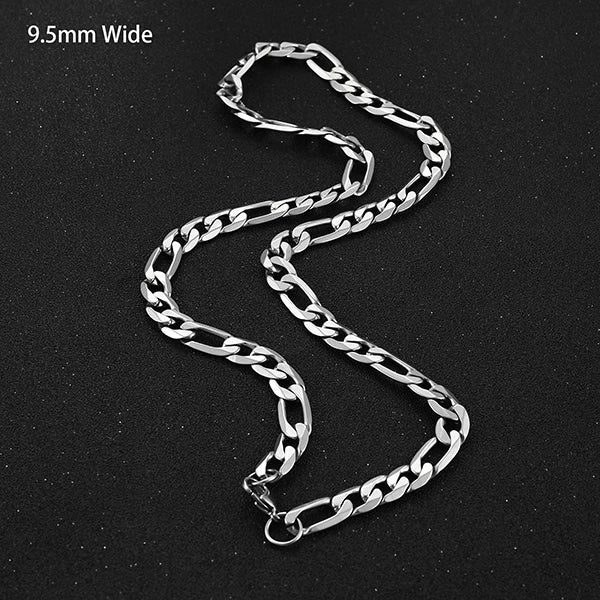 Chaîne Figaro à maillons en acier inoxydable, étanche, couleur argent de haute qualité, collier pour hommes et femmes, bijoux à la mode, cadeau de noël