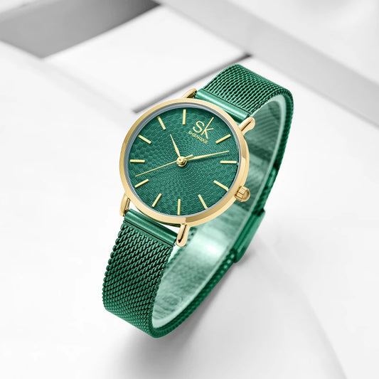 Montre Shengke K0006L | Bracelet Milanais Ultra-Fine