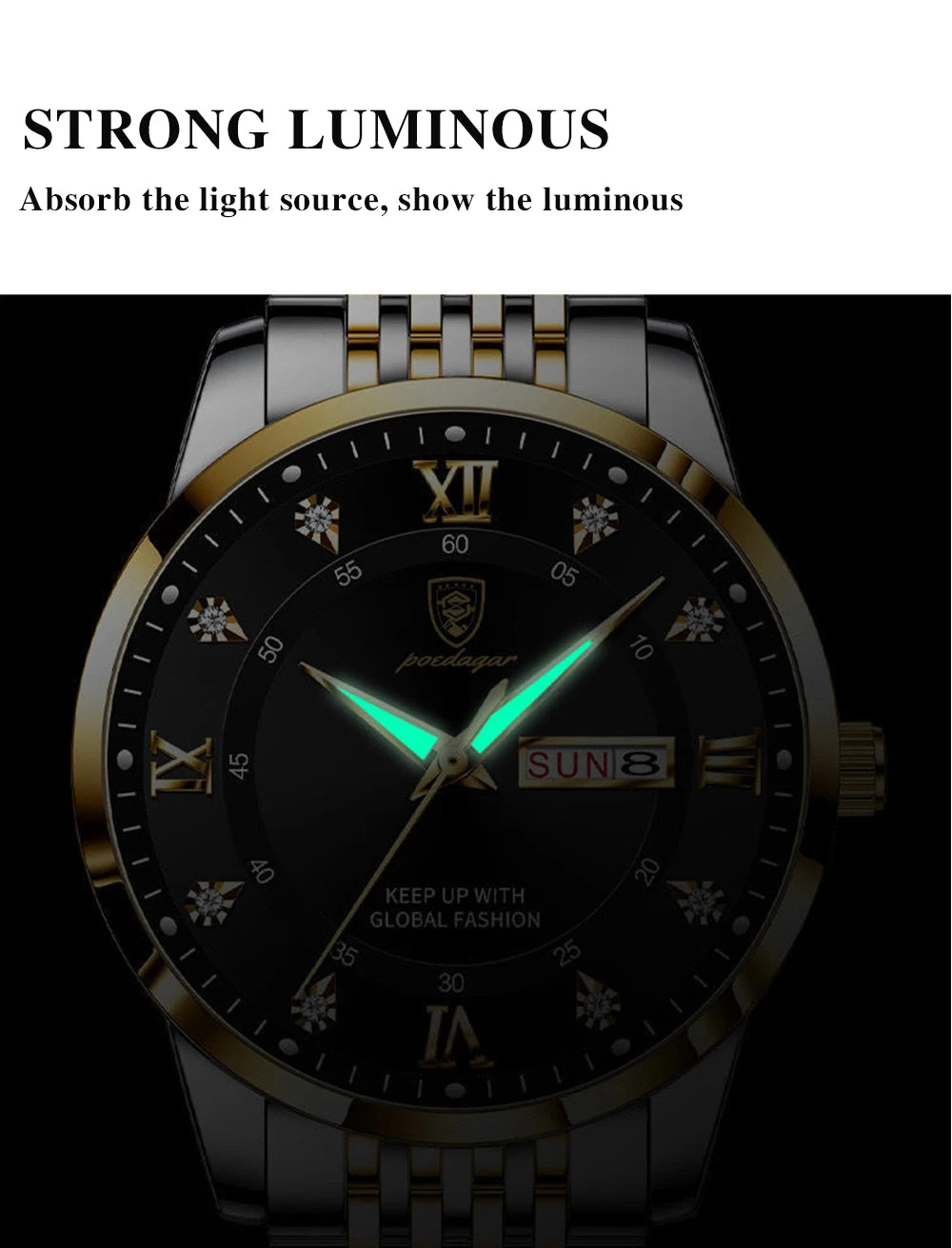 Montre Homme — Quartz Chronomètre, Acier Inoxydable & Waterproof 30ATM