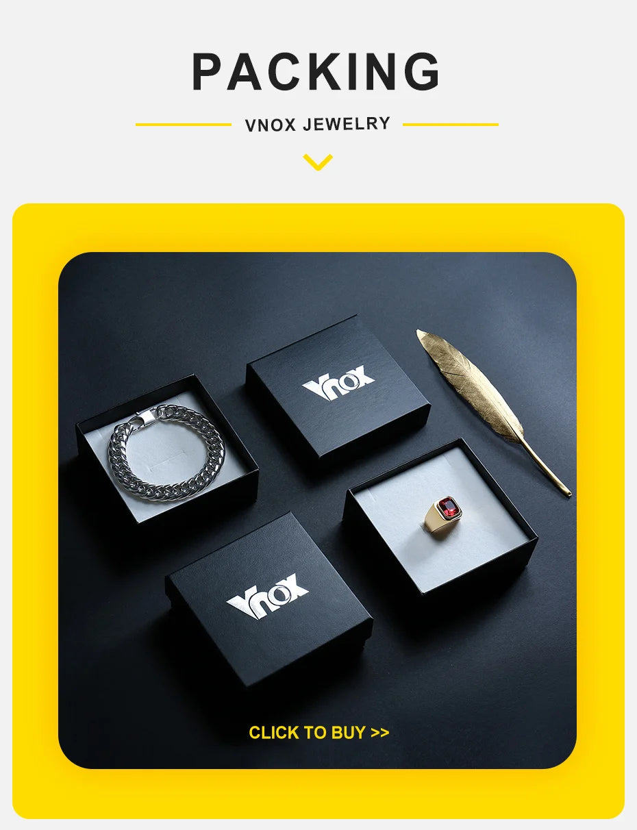 Vnox-Bracelets cubains en acier inoxydable pour hommes, 10/12/15mm de largeur, bijoux hip hop pour garçons