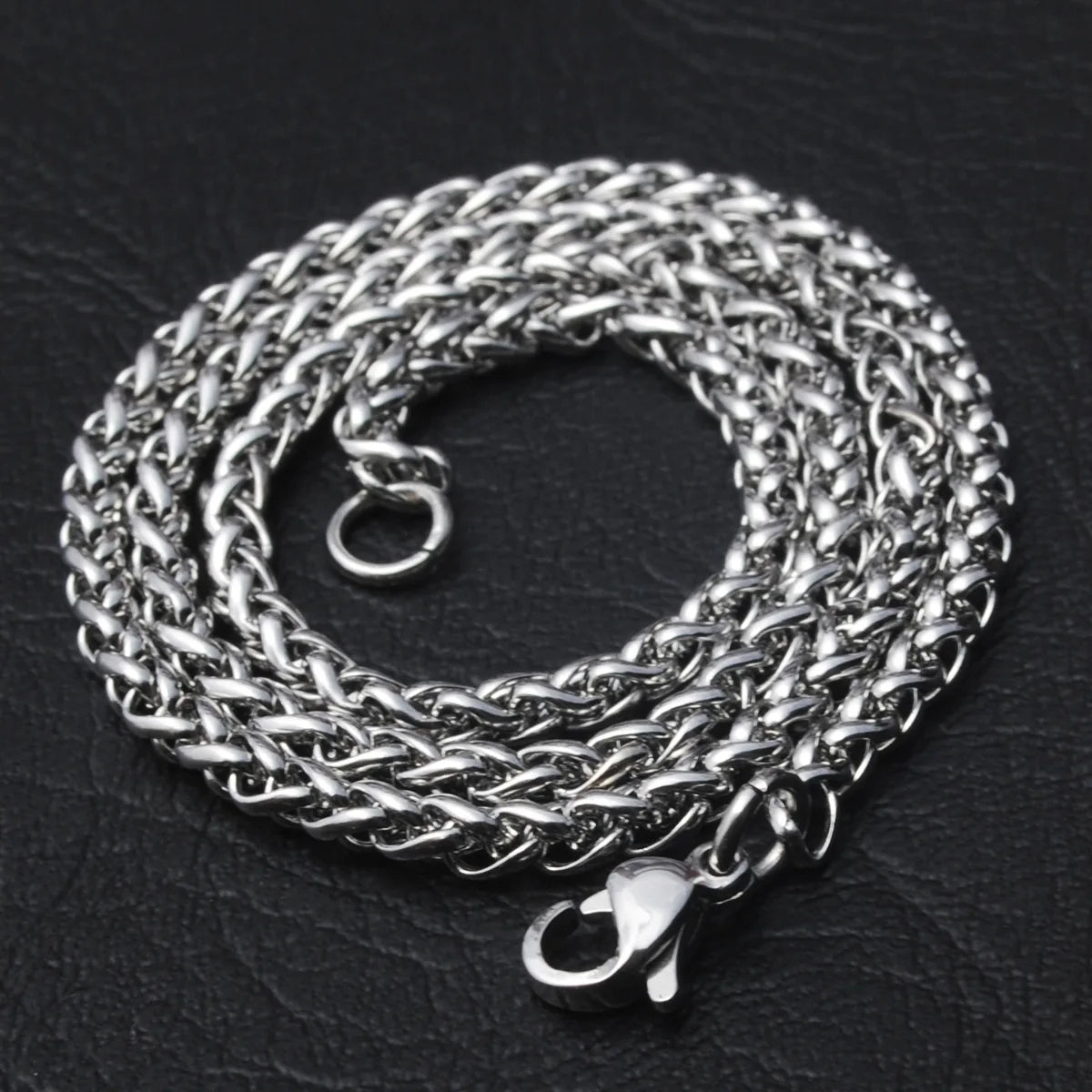 Collier en chaîne torsadée en acier inoxydable HNSP pour hommes, bijoux de cou polyvalents, pendentif, chaîne noire/dorée, accessoires 3/4/5/6/8MM