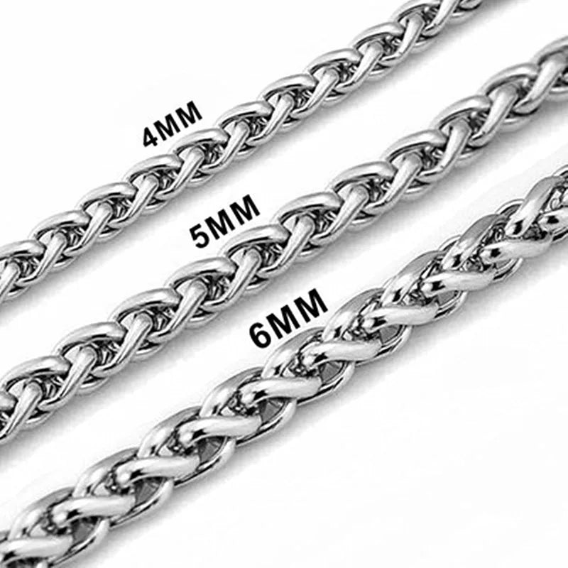 Bracelet pour homme en acier inoxydable, chaîne torsadée simple, style minimaliste, accessoires de bijouterie.