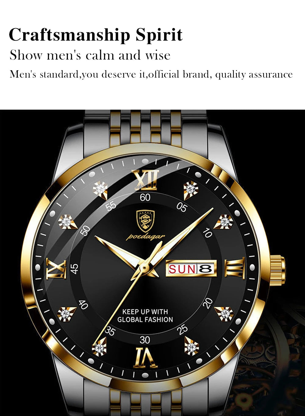 Montre Homme — Quartz Chronomètre, Acier Inoxydable & Waterproof 30ATM