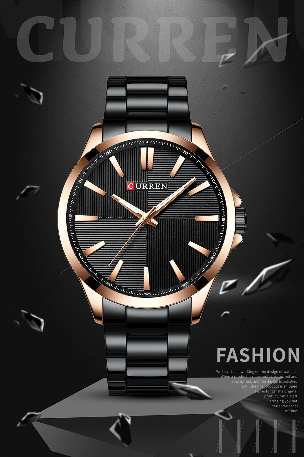 Montre Homme CURREN — Quartz Japonais, Acier Inoxydable & Waterproof 30M