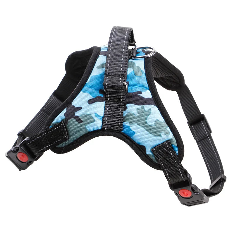Harnais en Nylon robuste pour chien, collier réglable rembourré, Extra Large, moyen et petit chien, gilet,