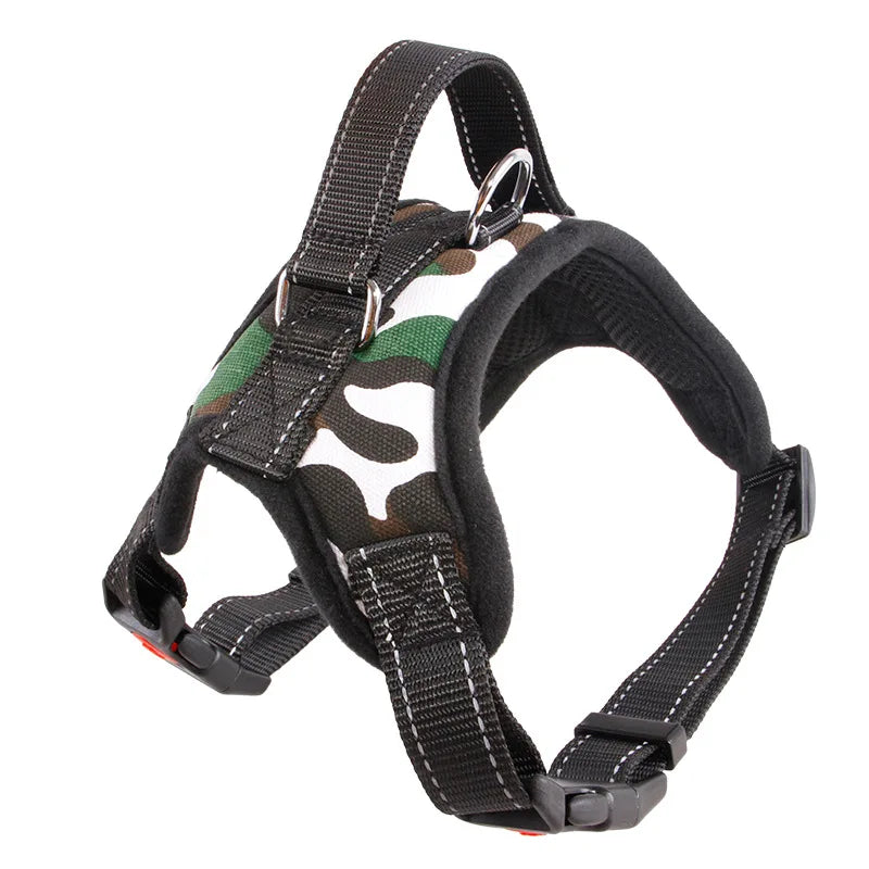 Harnais en Nylon robuste pour chien, collier réglable rembourré, Extra Large, moyen et petit chien, gilet,