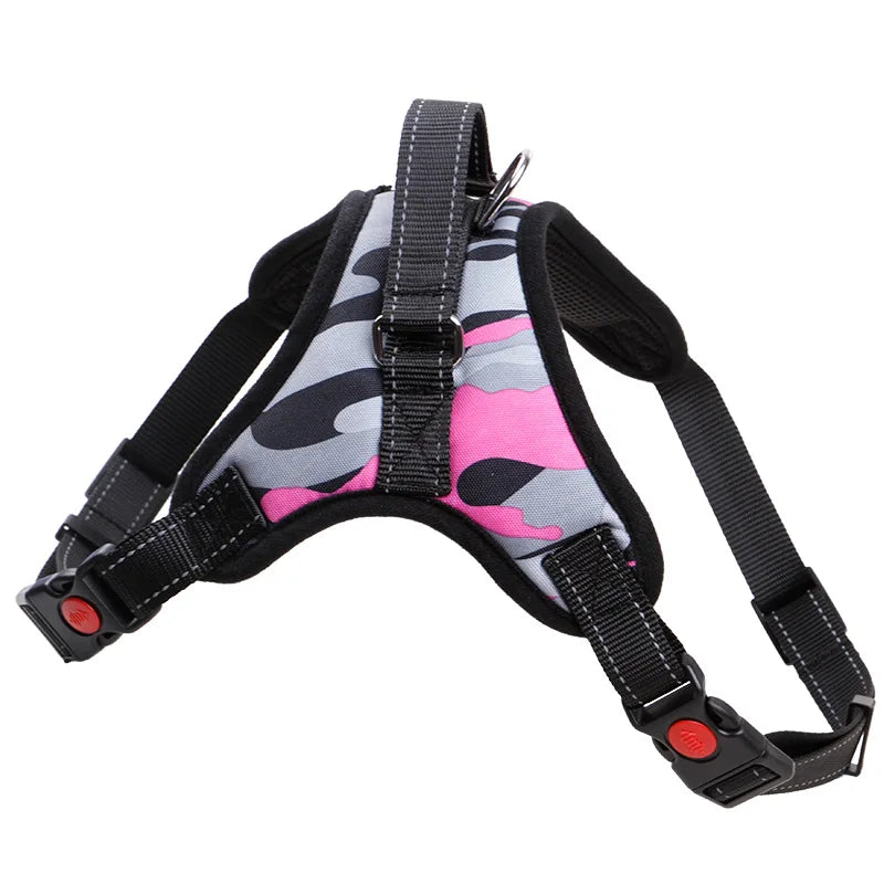 Harnais en Nylon robuste pour chien, collier réglable rembourré, Extra Large, moyen et petit chien, gilet,