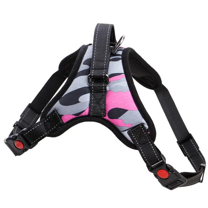 Harnais en Nylon robuste pour chien, collier réglable rembourré, Extra Large, moyen et petit chien, gilet,
