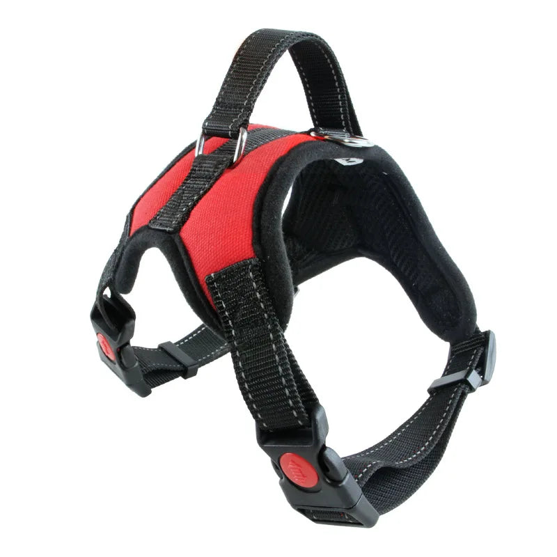 Harnais en Nylon robuste pour chien, collier réglable rembourré, Extra Large, moyen et petit chien, gilet,