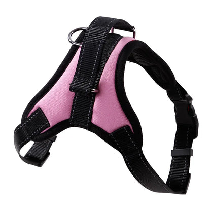 Harnais en Nylon robuste pour chien, collier réglable rembourré, Extra Large, moyen et petit chien, gilet,