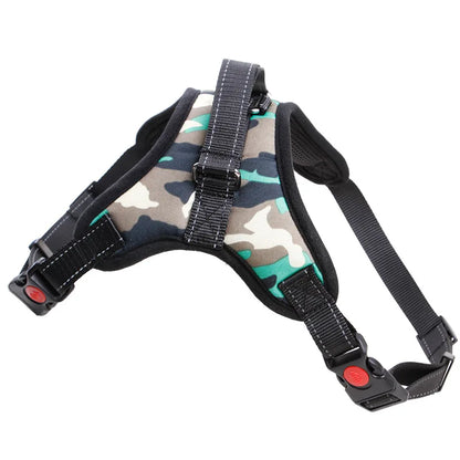Harnais en Nylon robuste pour chien, collier réglable rembourré, Extra Large, moyen et petit chien, gilet,