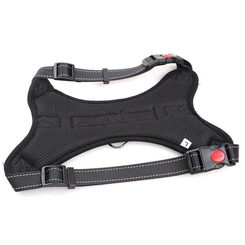 Harnais en Nylon robuste pour chien, collier réglable rembourré, Extra Large, moyen et petit chien, gilet,