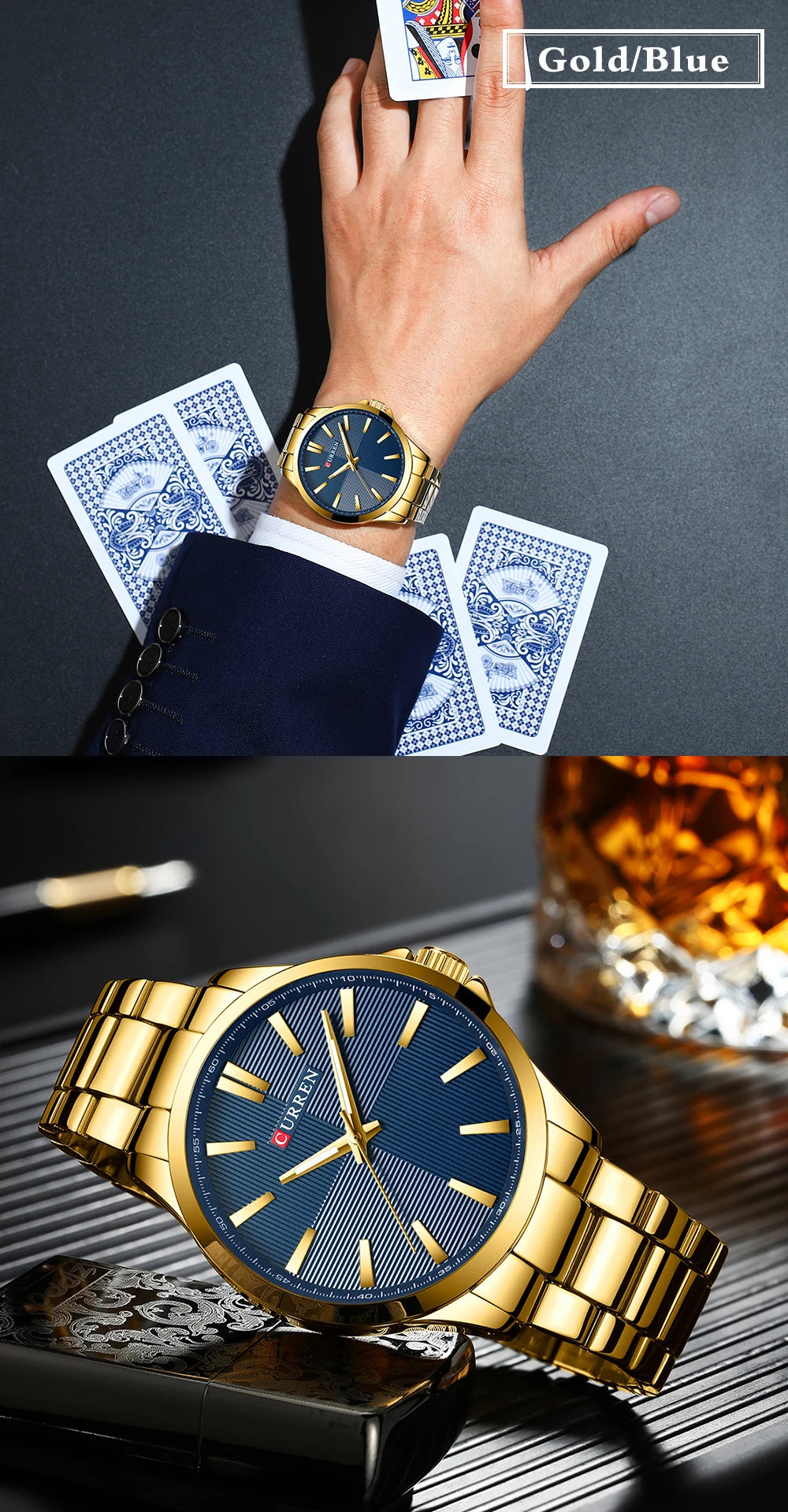Montre Homme CURREN — Quartz Japonais, Acier Inoxydable & Waterproof 30M