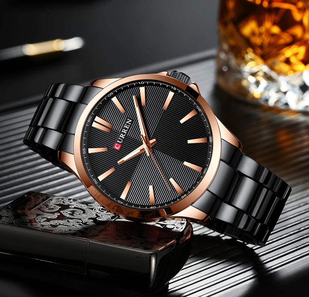 Montre Homme CURREN — Quartz Japonais, Acier Inoxydable & Waterproof 30M